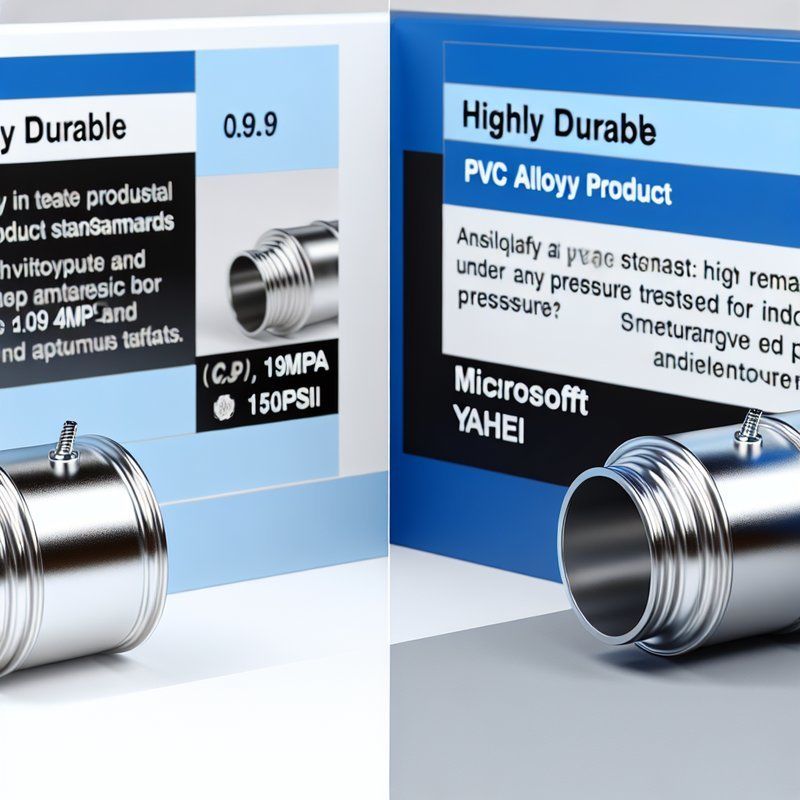 Highly Durable PVC Alloy with Testing Pressure 0.9Mpa 150psi According to Models